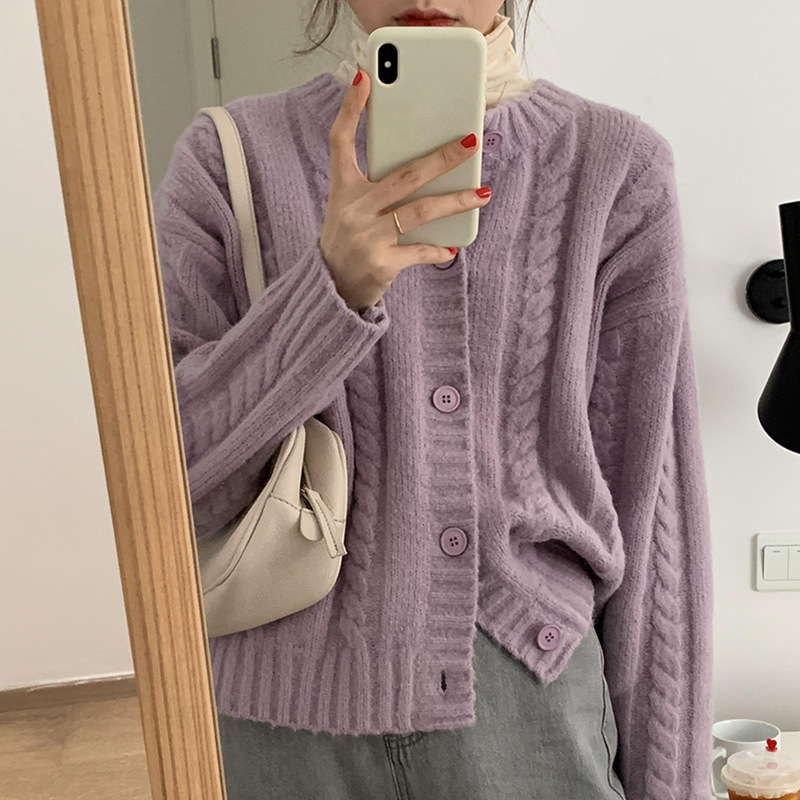Cable Knit Cardigan Loose Jacket 17