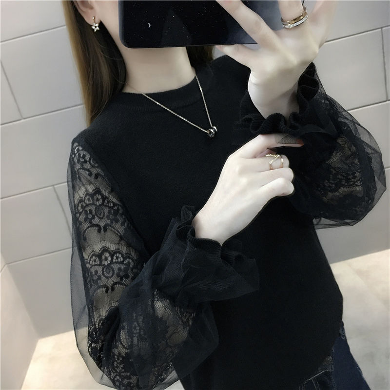 Casual round neck loose sweater women's knitted cardigan 37