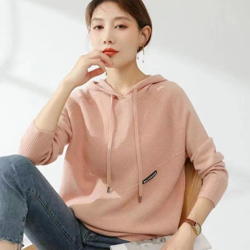 Casual sweater hooded pullover sweater knitted bottoming shirt 51