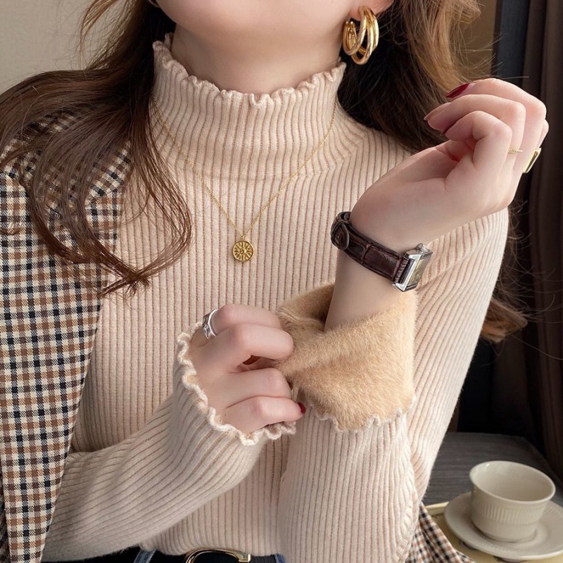 Half turtleneck knitted bottoming shirt thick top 32