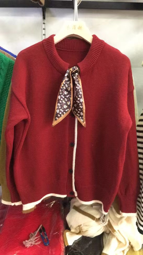 Autumn simple retro sweater cardigan 40