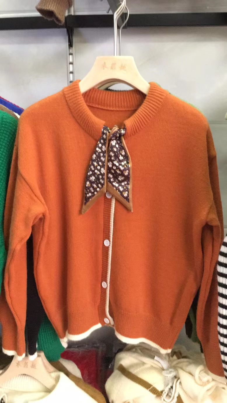 Autumn simple retro sweater cardigan 40