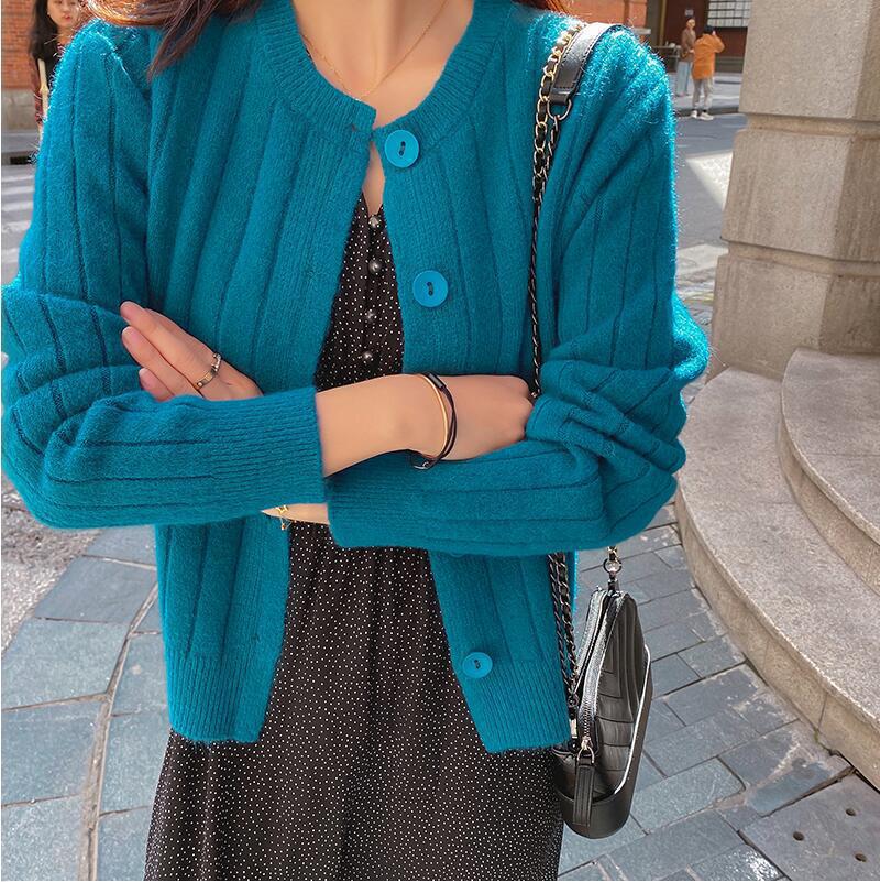 Retro style sweater short knitted cardigan coat 9