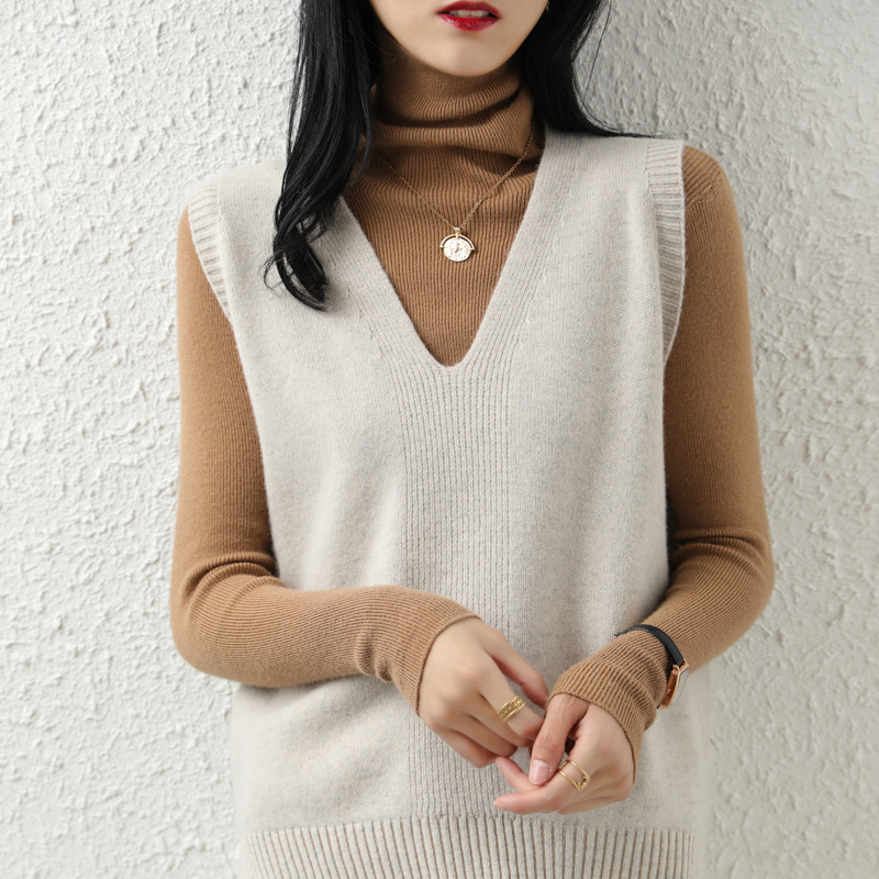 New V-neck pullover loose knitted vest 48